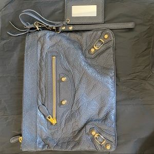 BALENCIAGA GIANT GOLD FLAT CLUTCH